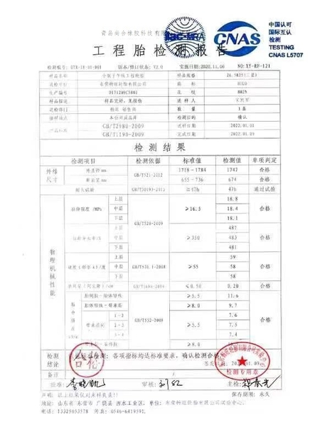 Porcellana Qingdao Shanghe Rubber Technology Co., Ltd Certificazioni